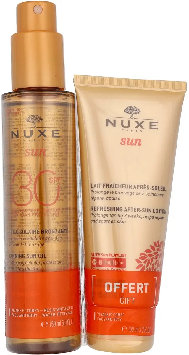Nuxe Tanning Sun Oil SPF 30 & Aftersun Lotion Set - 250ml