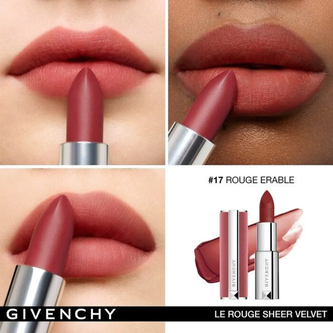 Givenchy Le Rouge Sheer Velvet Matte Lipstick N17 Maple Red