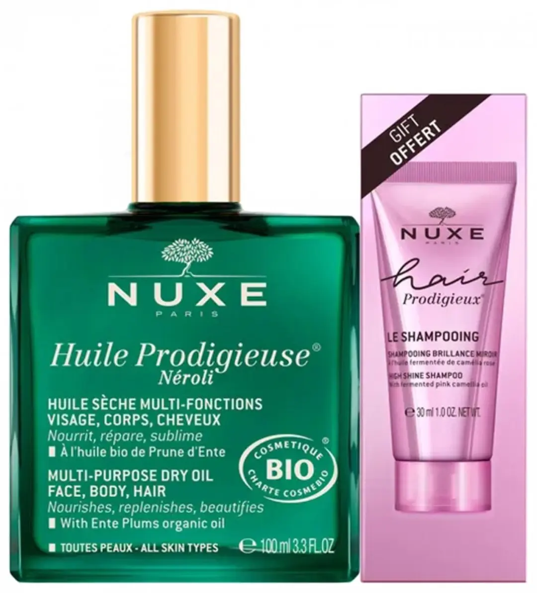 Nuxe Huile Prodigieuse Néroli + Hair Prodigieux Shampoo 130ml