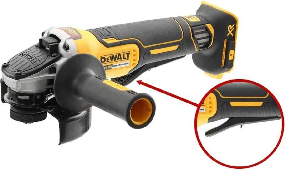 DeWalt DCG406N Haakse Slijper 18V - 125mm - Koolborstelloos