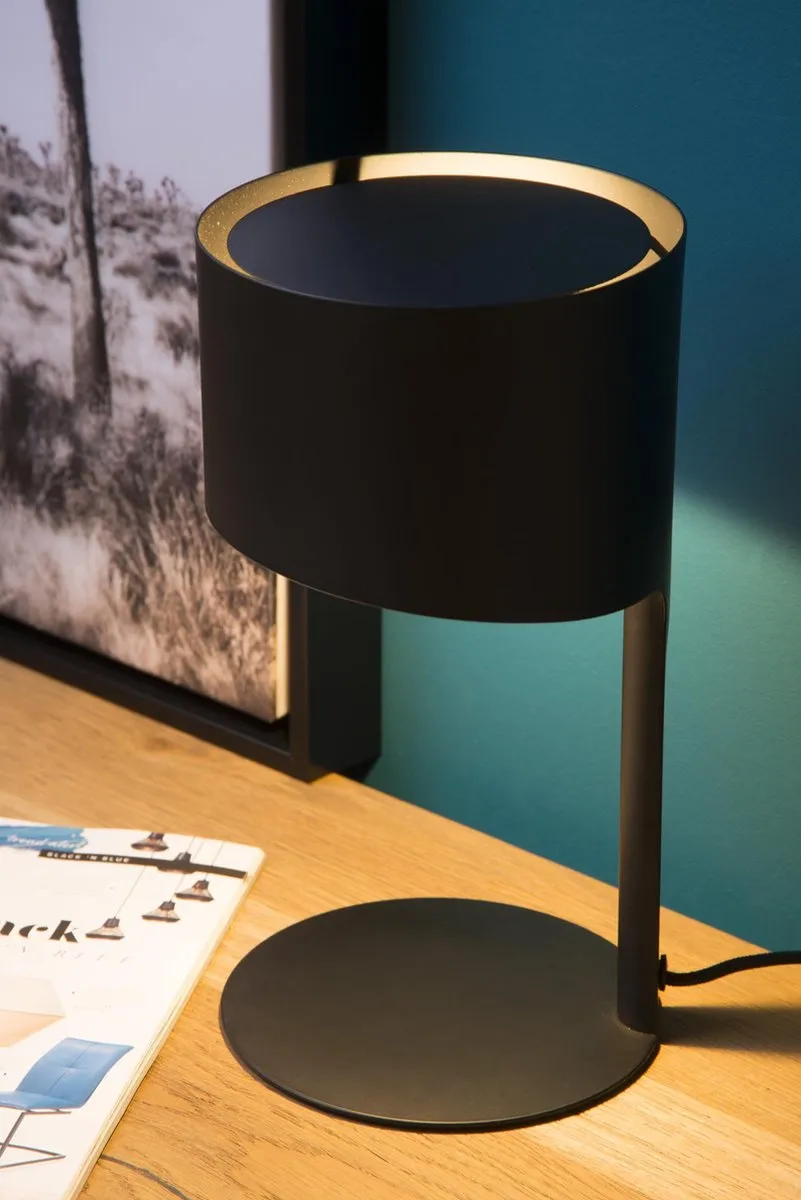 Lucide KNULLE Tafellamp Ø15cm - 1xE14 - Zwart