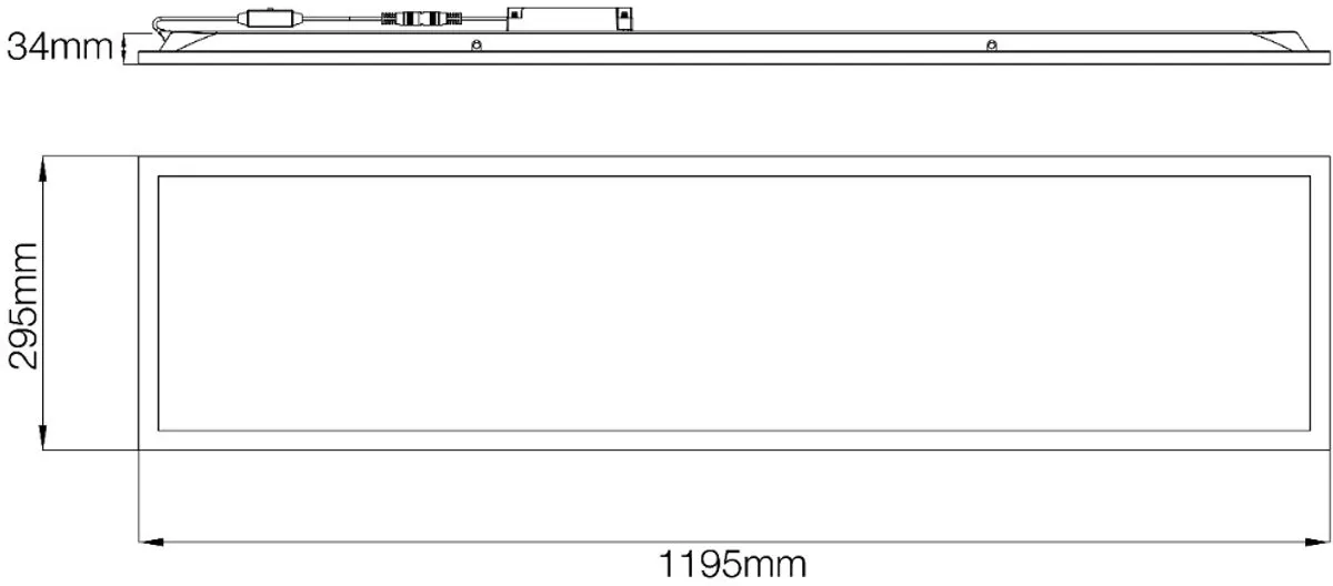 Noxion LED Paneel Ecowhite V4.0 28W 3360lm - 120x30cm - Wit/Grijs/Zwart - afbeelding 3 van 5