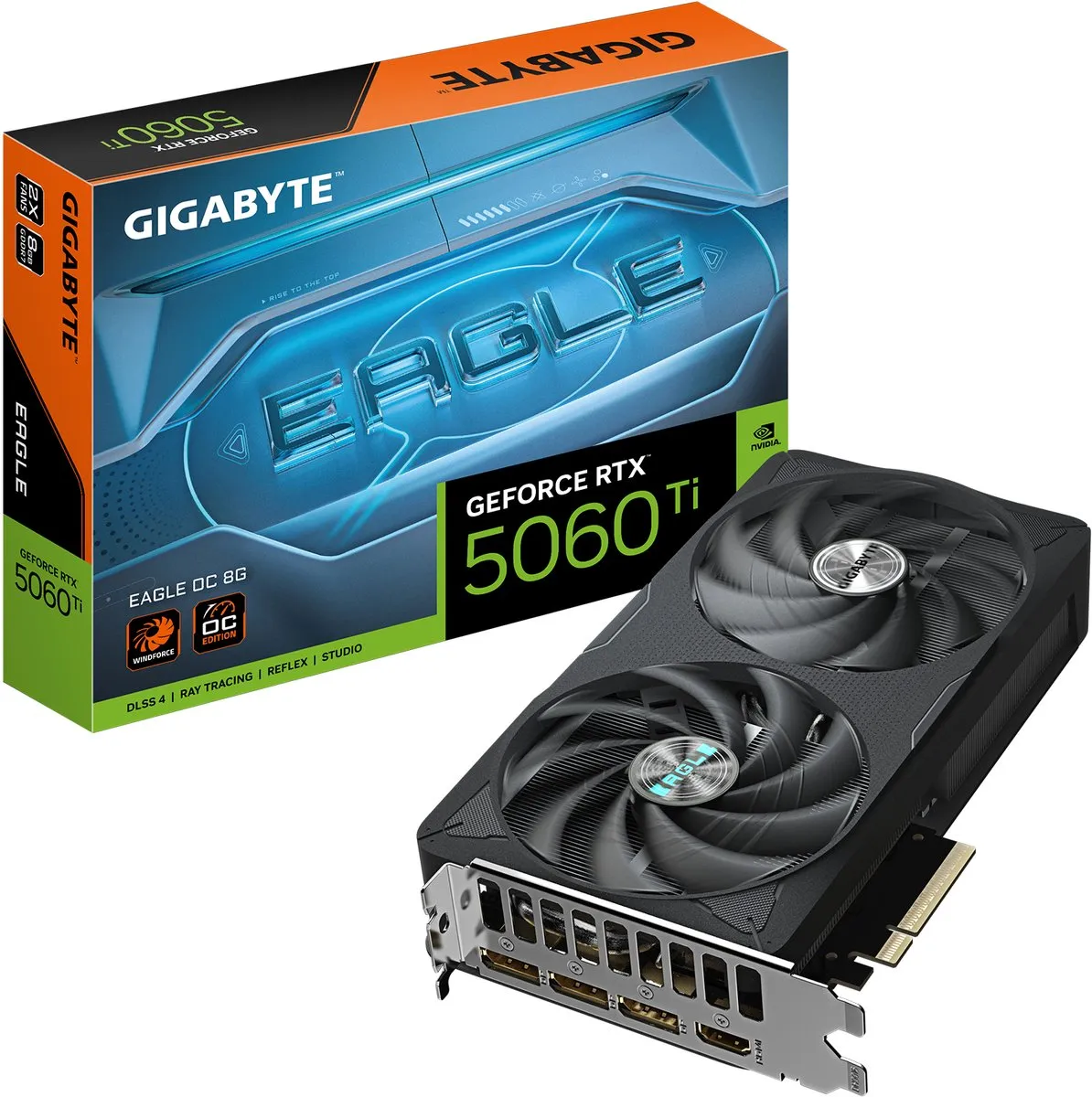 Gigabyte GeForce RTX 5060 Ti Eagle OC GV-N506TEAGLE OC-8GD - 8GB GDDR7 - Zwart