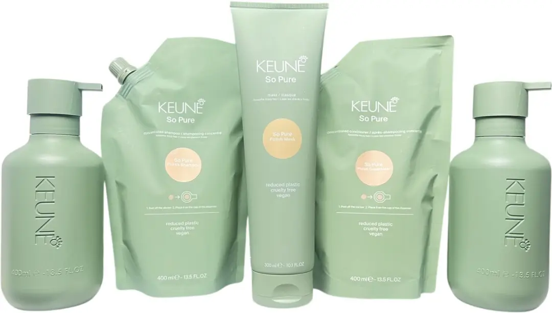 Keune So Pure Shampoo Conditioner Masker Navulling 1100ml