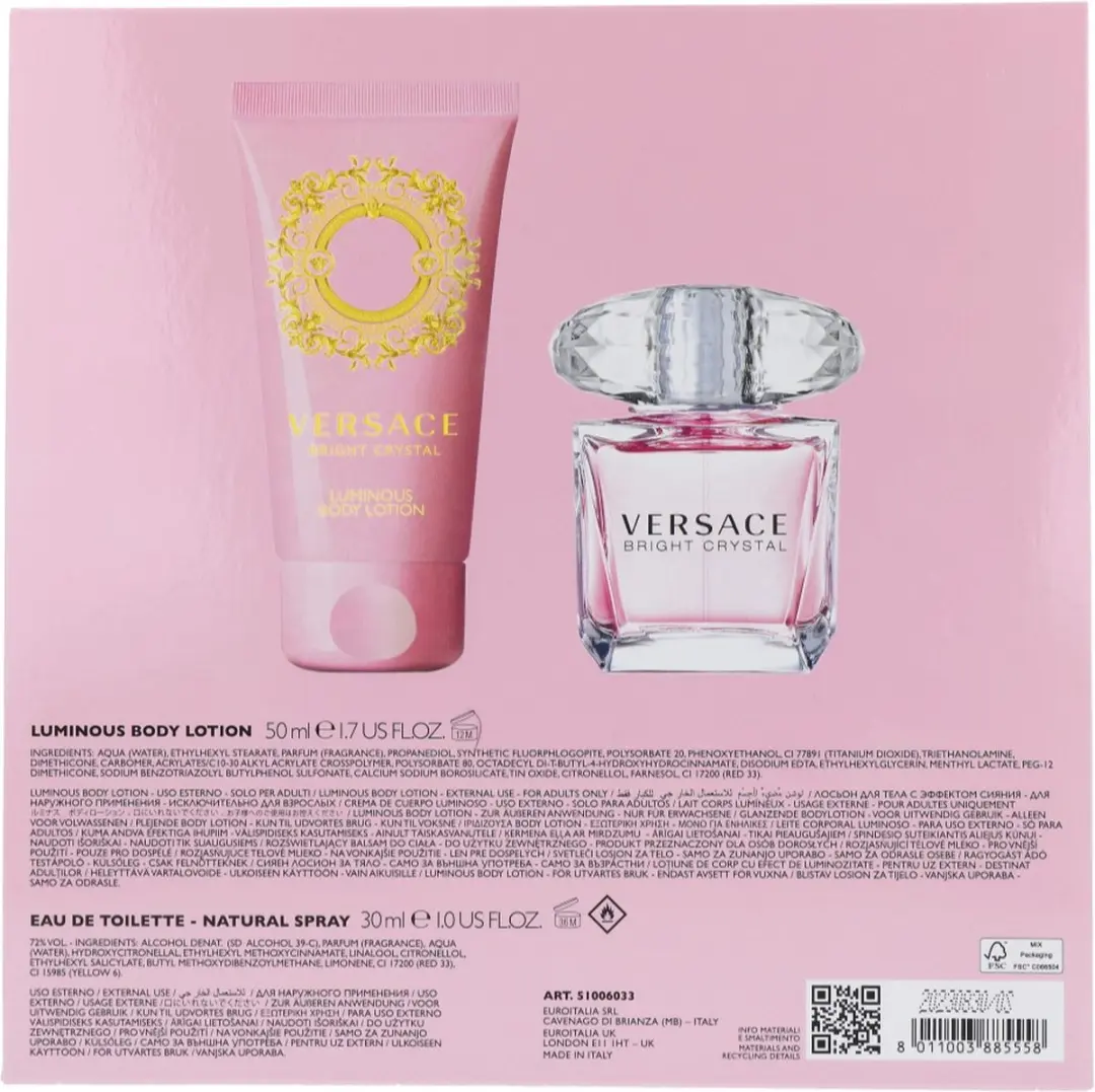 Versace Bright Crystal Eau de Toilette & Bodylotion - 80ml