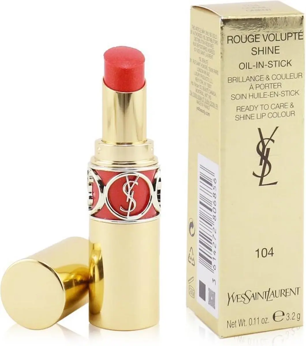 Yves Saint Laurent Rouge Volupté Shine Lipstick 104 Coral Orient - 4g