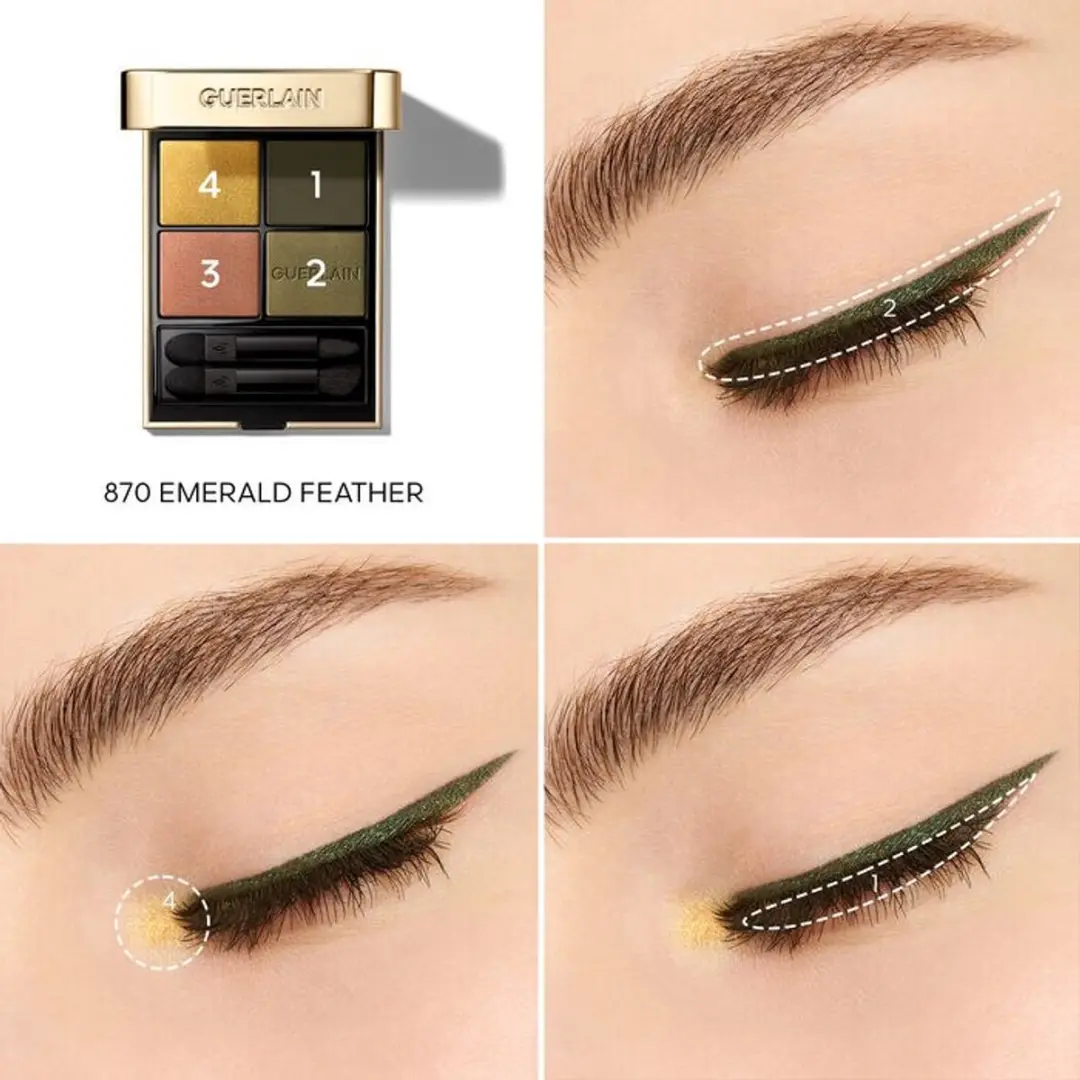 Guerlain Ombre G Oogschaduwpallette 870 Emerald Feather - 4 Kleuren