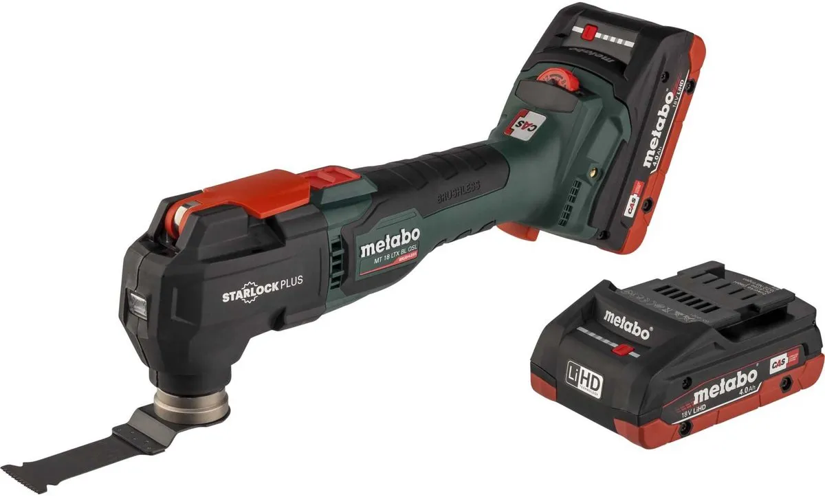 Metabo Accu-Multitool MT 18 LTX BL QSL 18V - 2x 4Ah LiHD - afbeelding 6 van 6