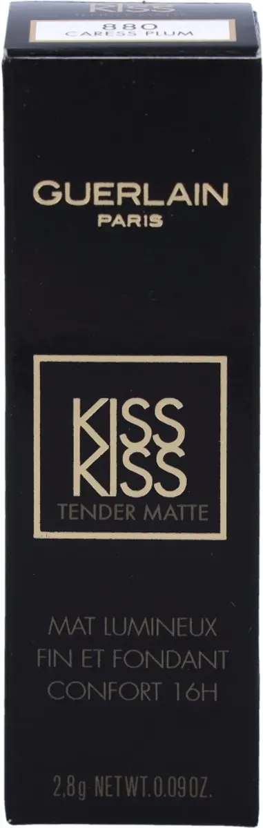 Guerlain Lipstick Kiss Kiss Tender Matte 880 Caress Plum - 2.8g