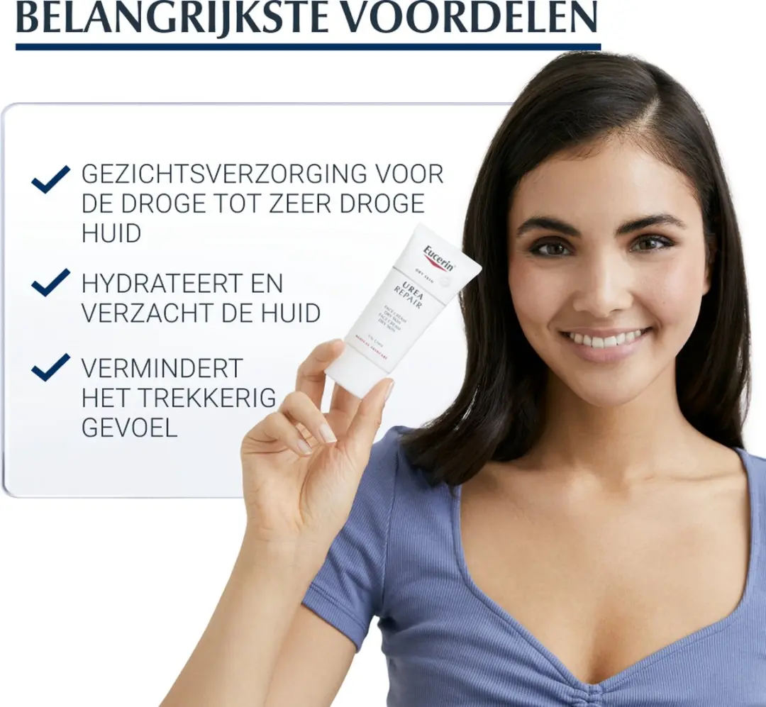 Eucerin Verzachtende Gezichtscreme 5% Urea 50ml - afbeelding 6 van 6