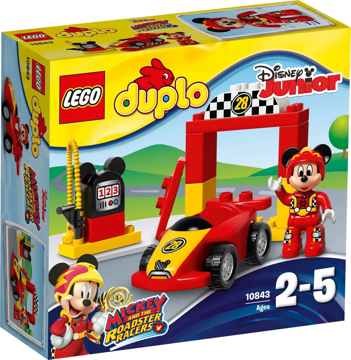 LEGO DUPLO Mickey's Racewagen 10843 - Rood
