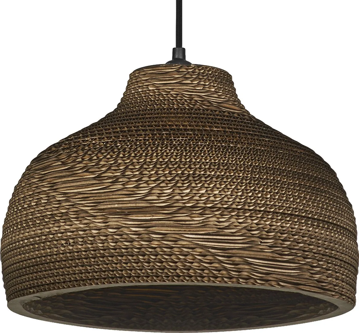 LEDVANCE Decor Cardboard Hat Hanglamp - E27 - Ø36cm - Bruin - afbeelding 4 van 6
