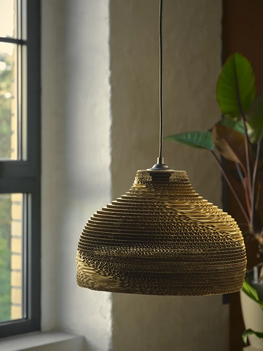 LEDVANCE Decor Cardboard Hat Hanglamp - E27 - Ø36cm - Bruin - afbeelding 5 van 6