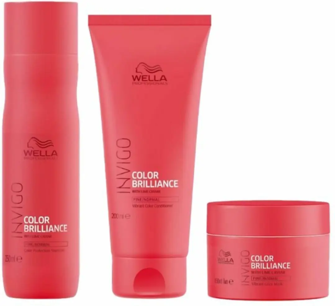 Wella Color Brilliance Fine Hair De Luxe Set - Masker/Shampoo/Conditioner 650ml