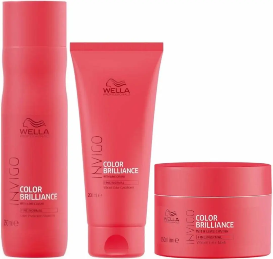 Wella Color Brilliance Fine Hair De Luxe Set - Masker/Shampoo/Conditioner 650ml