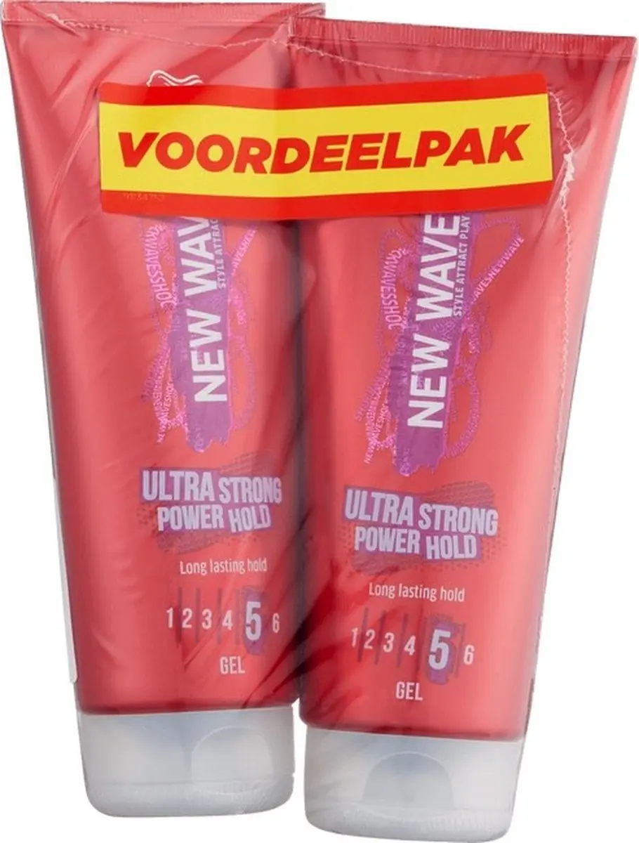 Wella New Wave Ultra Strong Power Hold Haargel 200ml - 2 Stuks