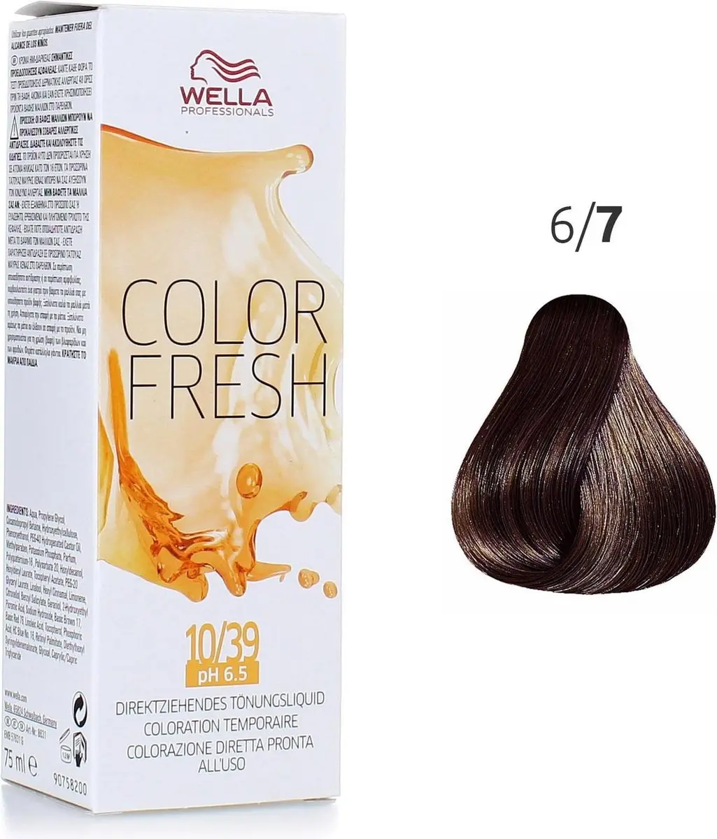 Wella Professionals Color Fresh Haarverf 6/7 - 75ml - Zwart