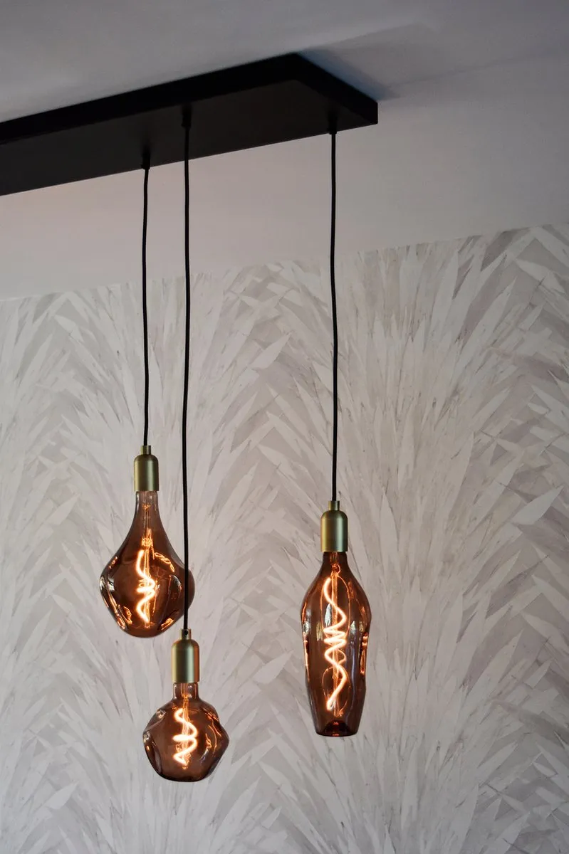 Calex Retro Plafondlamp - 5x E27 - Hanglamp Industrieel - 14 x 130 cm Pendellamp - Zwart