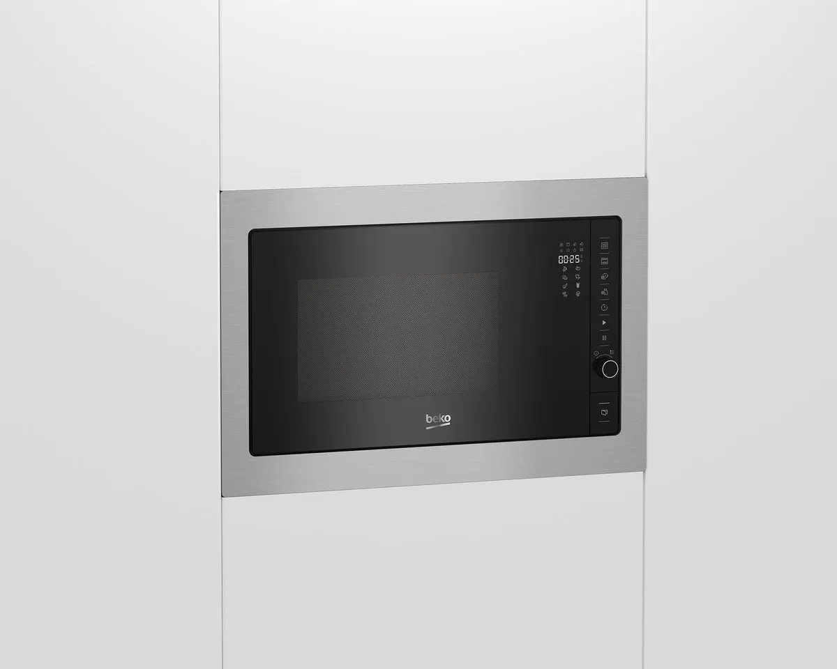 Beko BMGB25332BG Inbouwmagnetron 1000W - Inox/Black