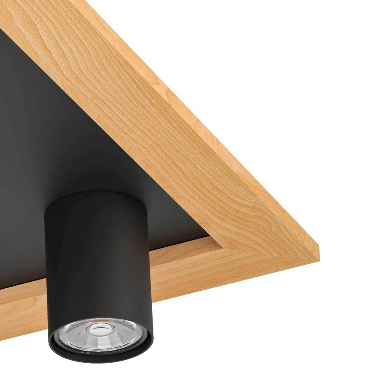Eglo Valcasotto Plafondlamp 4x GU10 - 37cm - Zwart/Bruin
