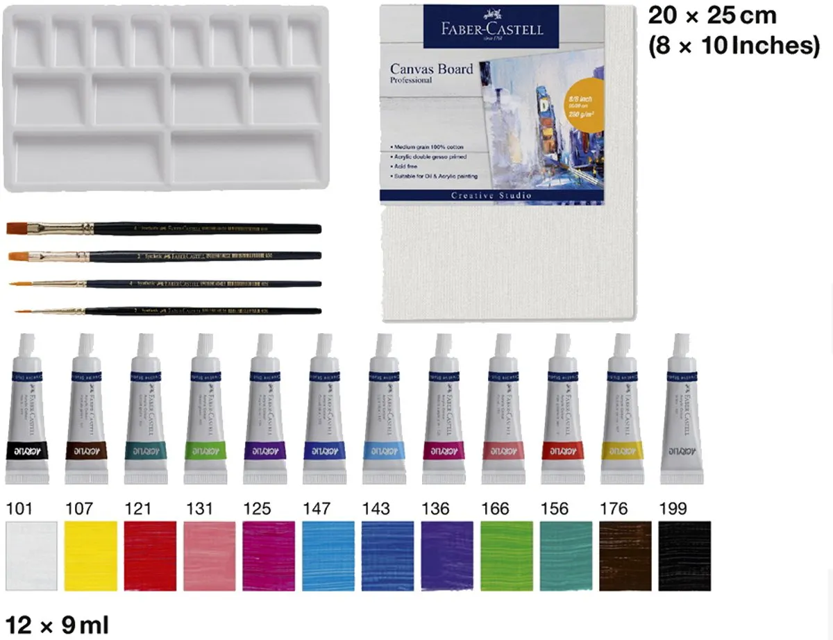 Faber-Castell Acrylschilderset 18-delig