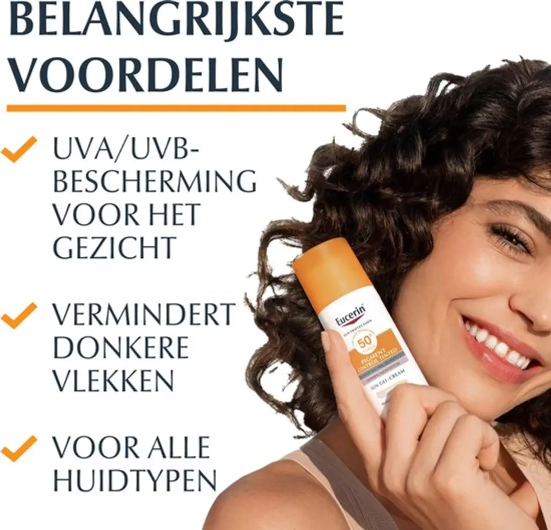 Eucerin Sun Pigment Control Medium Tinted SPF 50+ Gezicht 50ml - 2 Stuks