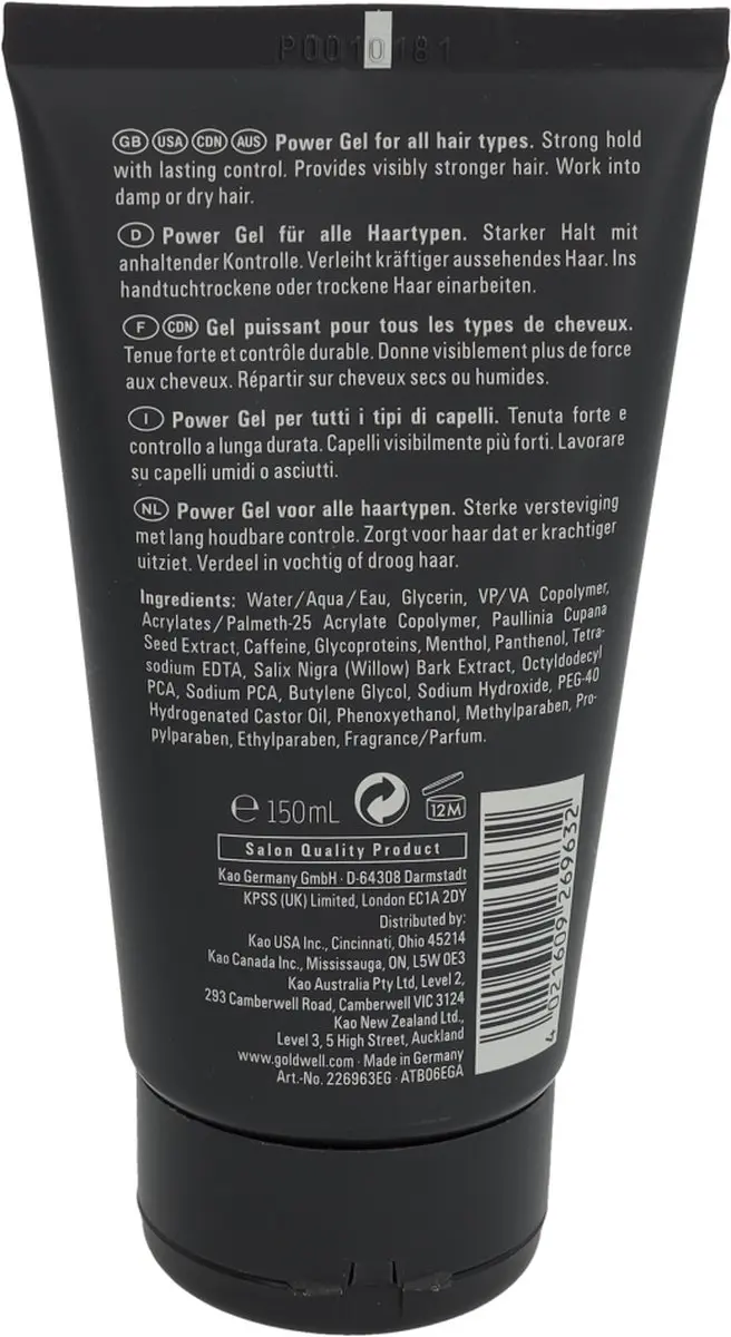 Goldwell Dualsenses Men Styling Power Gel 150ml