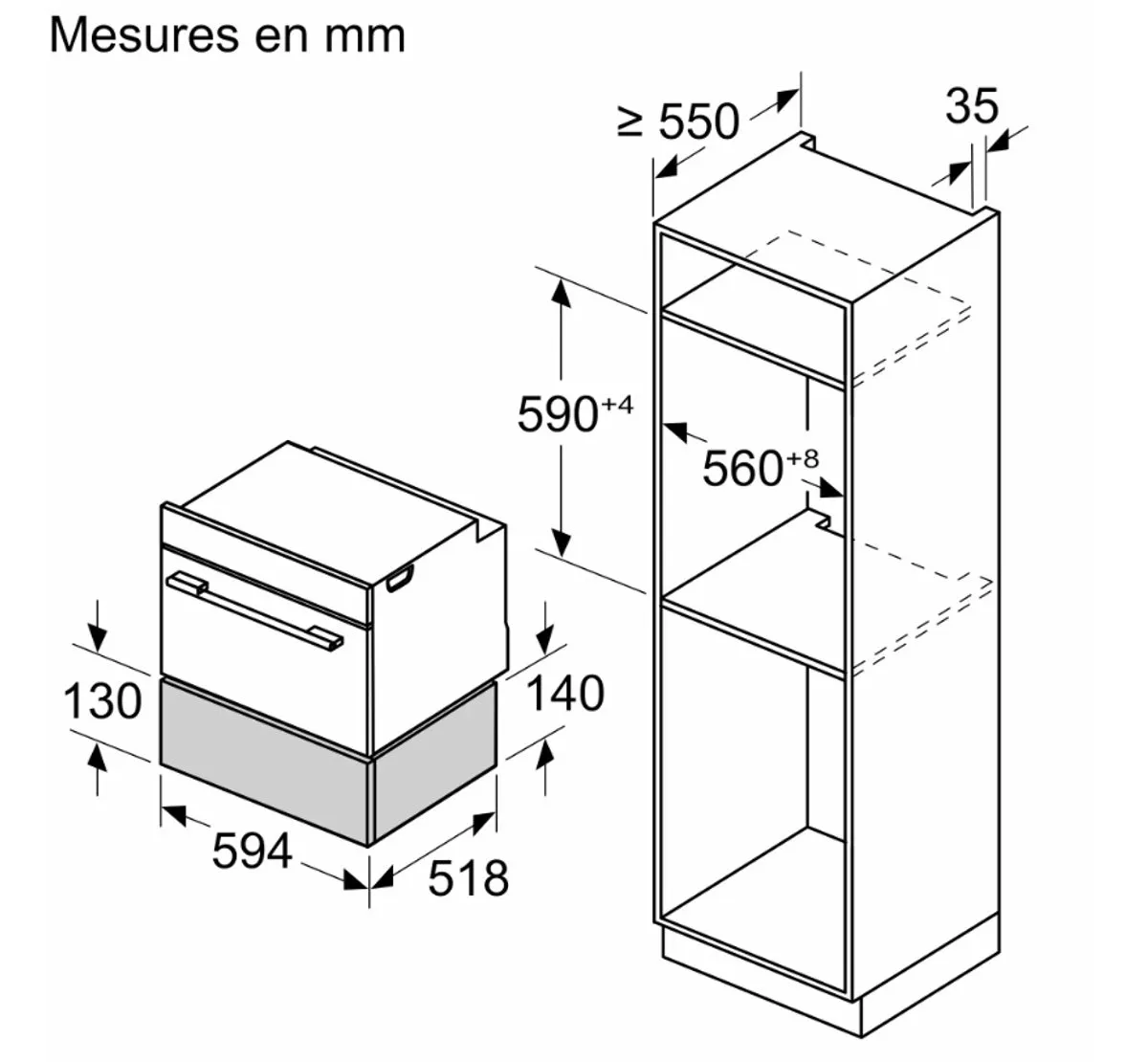 Siemens BI710C1B1 Warmhoudlade 820W - Zwart
