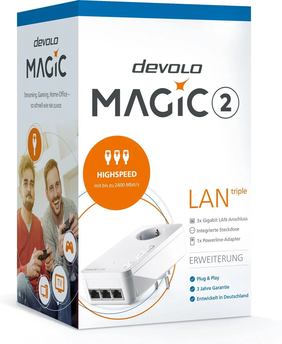 Devolo Magic 2 LAN triple 8502 - 3x Ethernet - Wit