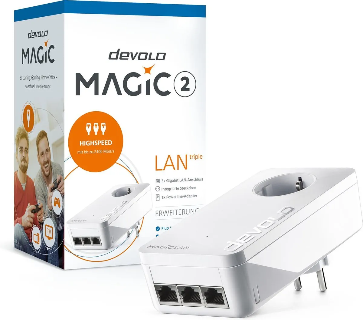 Devolo Magic 2 LAN triple 8502 - 3x Ethernet - Wit