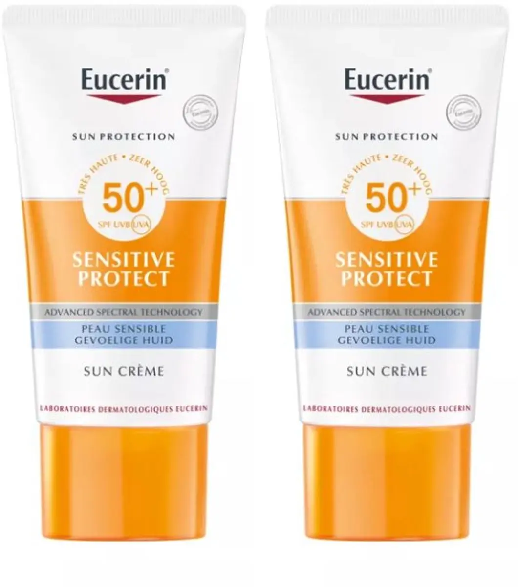 Eucerin Sun Sensitive Protect Gezichtcrème SPF 50+ - 2x50ml