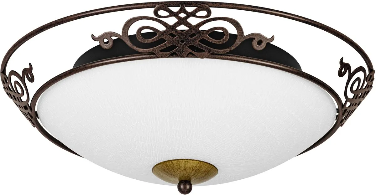 Eglo Mestre Plafondlamp 2 Lichtpunten Ø395mm Antiek-Bruin/Goud