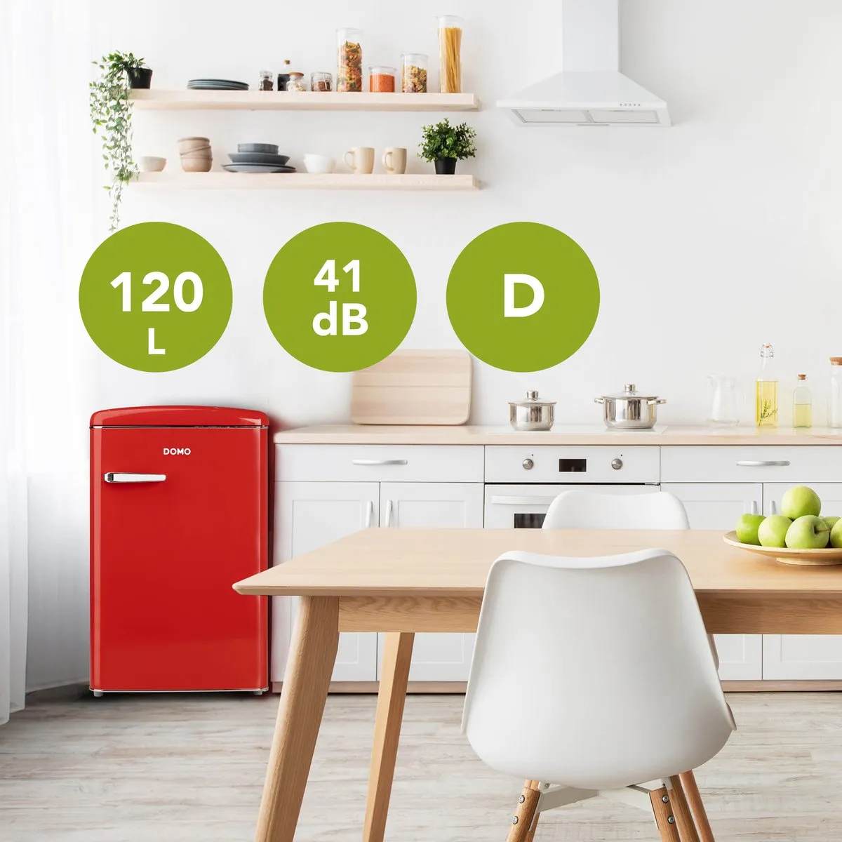 Domo DO91703R Retro Koelkast 120L - Rood