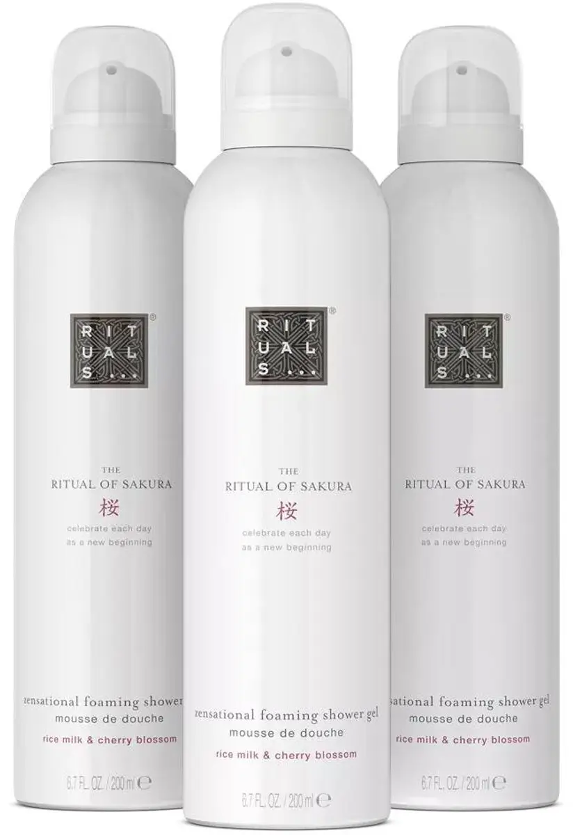 Rituals Doucheschuim 3x200ml - Ritual of Sakura