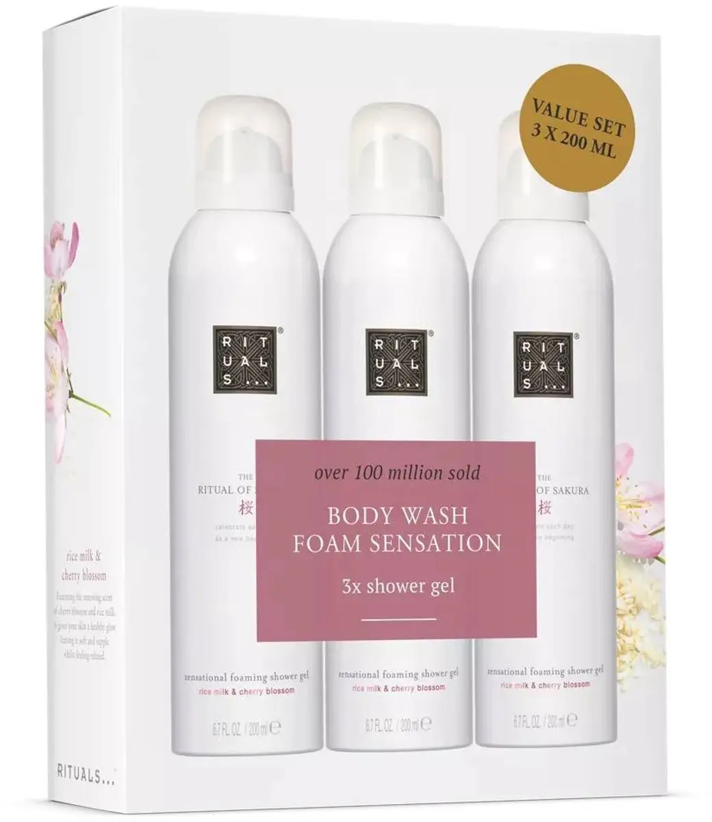 Rituals Doucheschuim 3x200ml - Ritual of Sakura