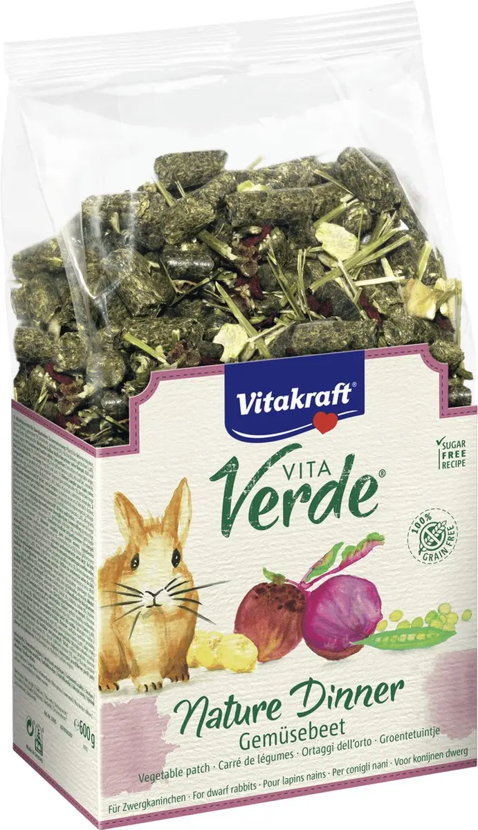 Vitakraft Vita Verde Nature Diner Dwergkonijn 600g