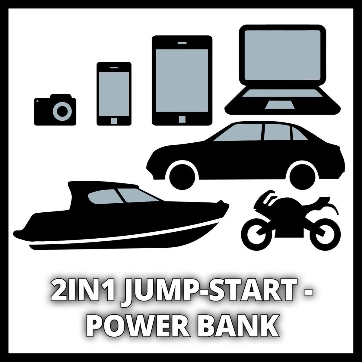 Einhell CE-JS 12/1 Powerbank Starthulp 11100mAh - 300A/600A - USB 5V/2A