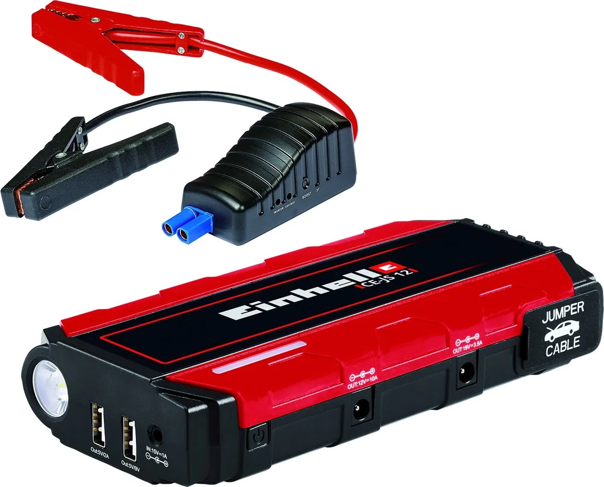 Einhell CE-JS 12/1 Powerbank Starthulp 11100mAh - 300A/600A - USB 5V/2A
