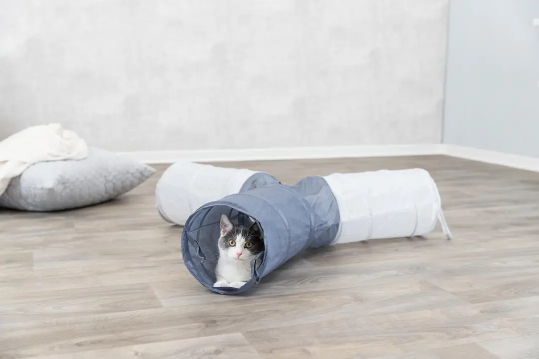 Trixie Speeltunnel 3-weg - 3x 50x22x22cm - Blauw/Bruin