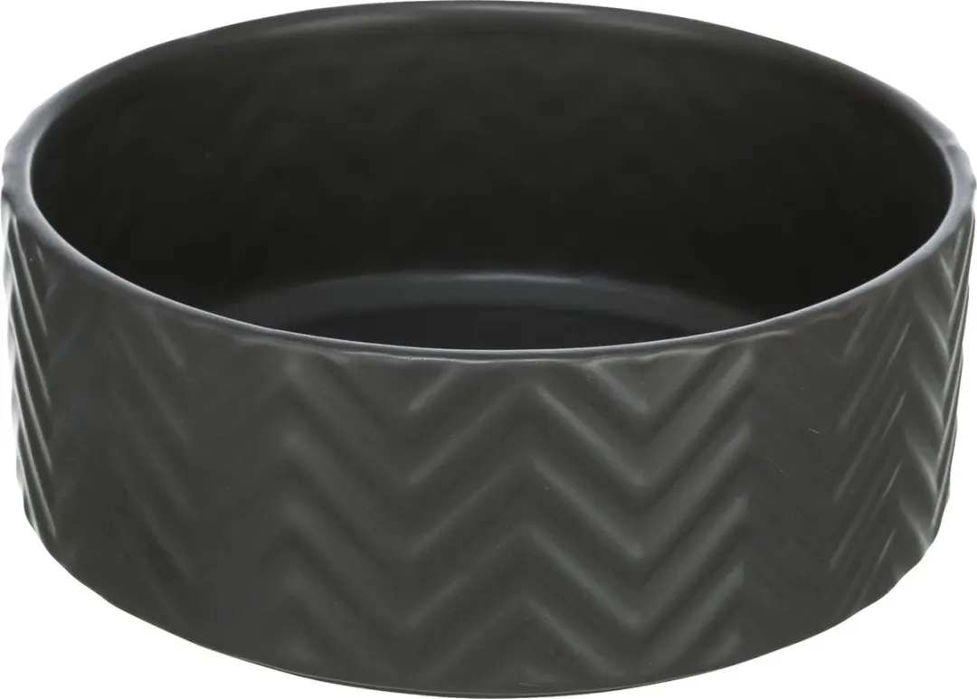 Trixie Keramiek Voerbak - Ø20cm - Zwart - afbeelding 2 van 6