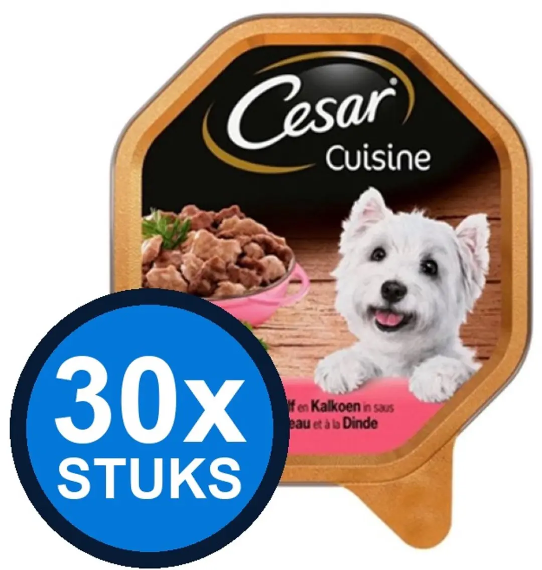 César Cuisine Kalf & Kalkoen Hondenvoer 150g
