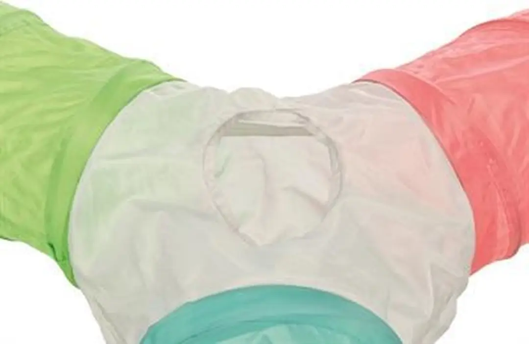 Trixie Speeltunnel 3 Gangen - Konijnenspeelgoed 47cm - Blauw - afbeelding 6 van 6