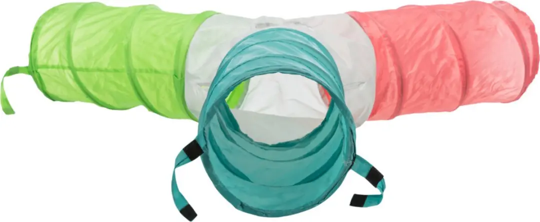 Trixie Speeltunnel 3 Gangen - Konijnenspeelgoed 47cm - Blauw