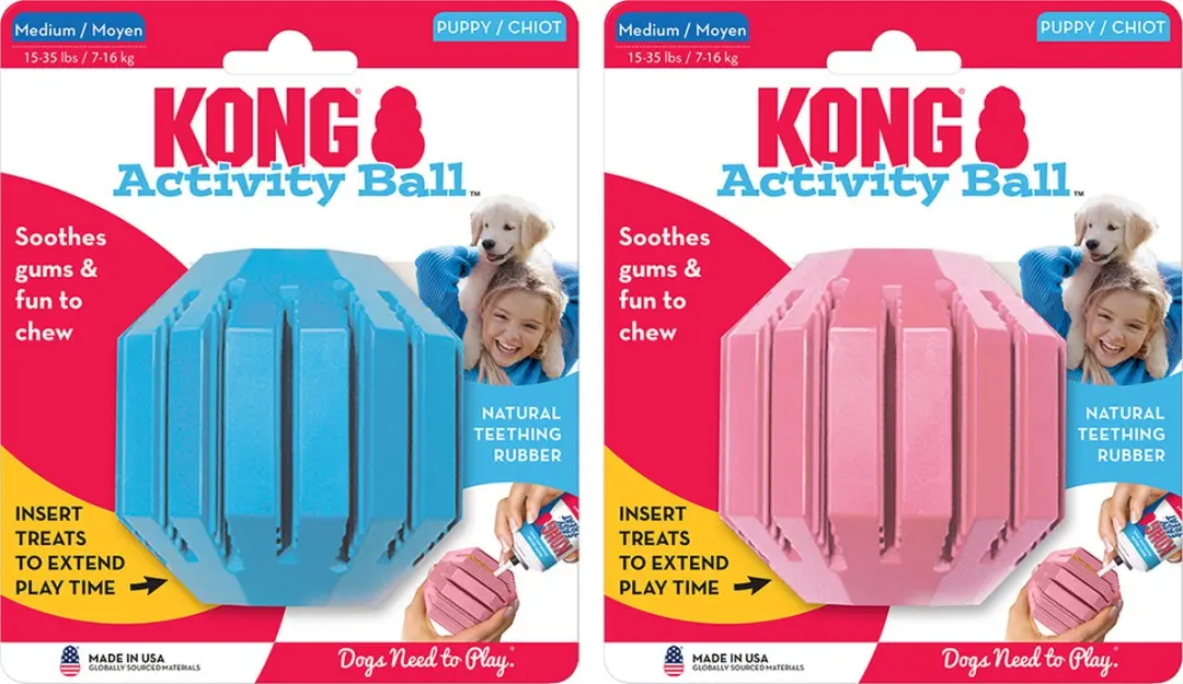 KONG Puppy Activity Ball M - Gemengde Kleuren