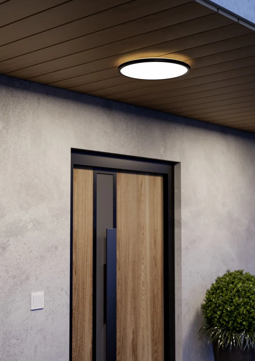Eglo Minerario Plafondlamp LED Ø39cm - Zwart/Wit