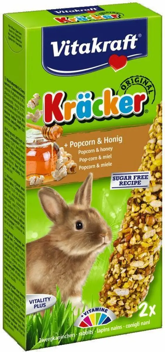 Vitakraft Dwergkonijn Kracker Popcorn - 20 Stuks