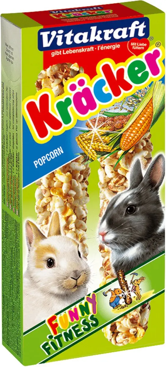 Vitakraft Dwergkonijn Kracker Popcorn - 20 Stuks