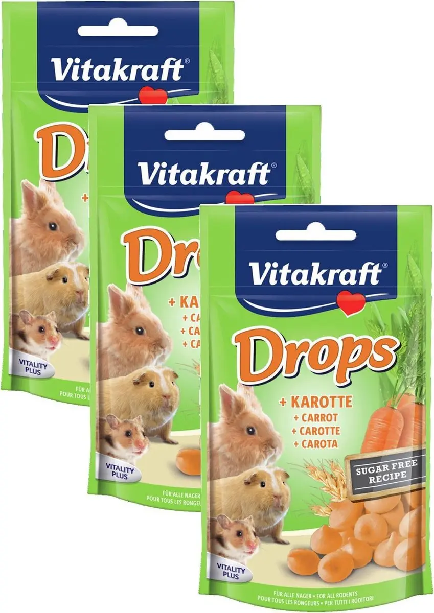 Vitakraft Knaagdier Drops Wortel