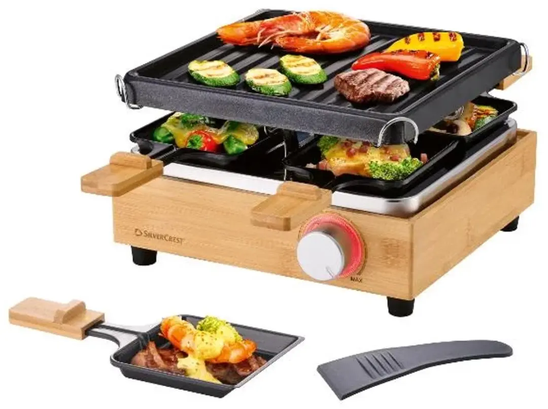 Silvercrest Gourmetstel Raclette Grill 800W - 4 Personen