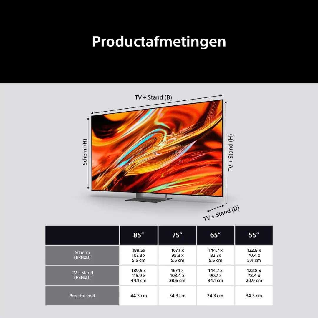 Sony BRAVIA 7 II 55 inch 4K MiniLED Smart TV - Zilver